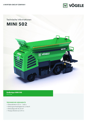 Asfaltni finišeri na kotačima Vögele Mini 502