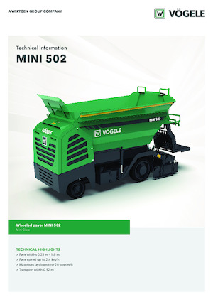 Asfaltni finišeri na kotačima Vögele Mini 502