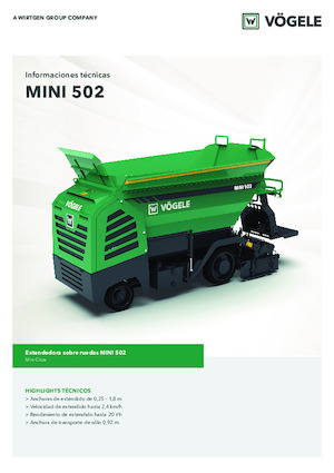 Asfaltni finišeri na kotačima Vögele Mini 502