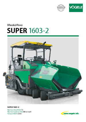 Asfaltni finišeri na kotačima Vögele Super 1603-2