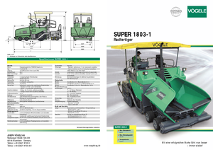 Asfaltni finišeri na kotačima Vögele Super 1803-1