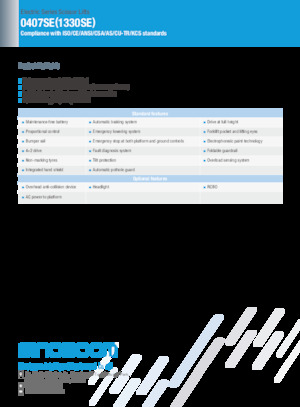Dizalice na škare na kotačima Sinoboom 0407SE