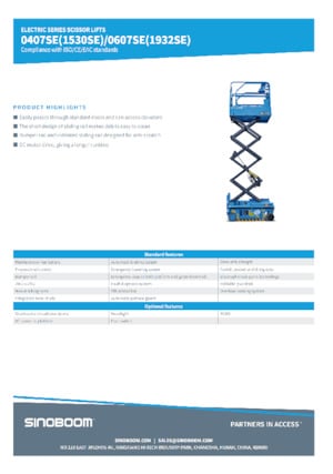 Dizalice na škare na kotačima Sinoboom 0607SE