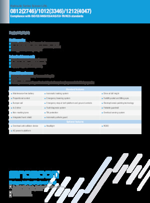 Dizalice na škare na kotačima Sinoboom 0812 