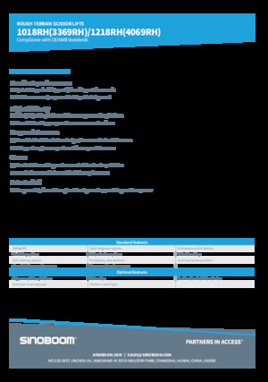 Dizalice na škare na kotačima Sinoboom 1018RH 
