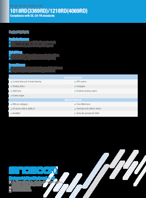 Dizalice na škare na kotačima Sinoboom 1018RD
