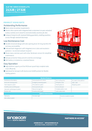 Dizalice na škare na kotačima Sinoboom 2132E