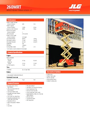 Dizalice na škare na kotačima JLG 260MRT