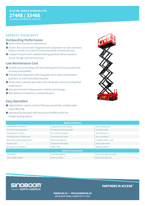 Dizalice na škare na kotačima Sinoboom 3346E