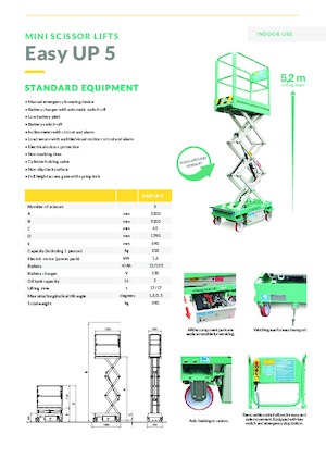Dizalice na škare na kotačima Imer Easy UP 5