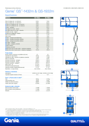 Dizalice na škare na kotačima Genie GS-1432m E-Drive