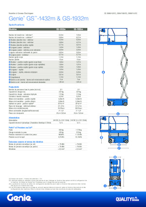Dizalice na škare na kotačima Genie GS-1432m E-Drive