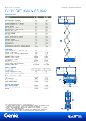 Dizalice na škare na kotačima Genie GS-1932 E-Drive
