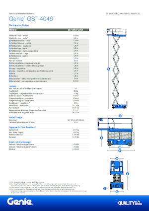 Dizalice na škare na kotačima Genie GS-4046