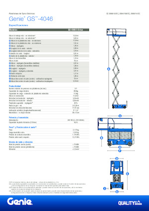 Dizalice na škare na kotačima Genie GS-4046