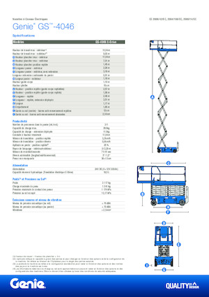 Dizalice na škare na kotačima Genie GS-4046