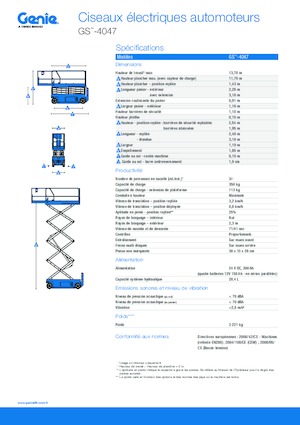 Dizalice na škare na kotačima Genie GS-4047