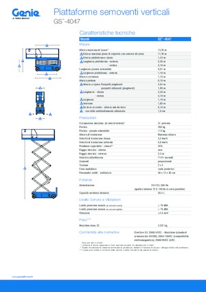 Dizalice na škare na kotačima Genie GS-4047