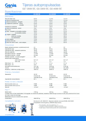 Dizalice na škare na kotačima Genie GS-3369 BE