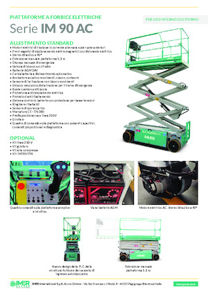 Dizalice na škare na kotačima Imer IM 6390 AC