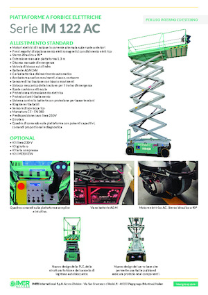 Dizalice na škare na kotačima Imer IM 12122 AC