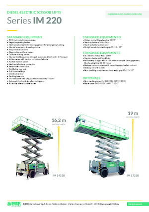 Dizalice na škare na kotačima Imer IM 14220 D