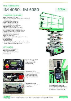 Dizalice na škare na kotačima Imer IM 4080 UL