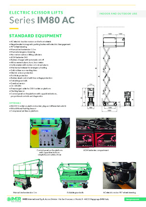 Dizalice na škare na kotačima Imer IM 5980 AC
