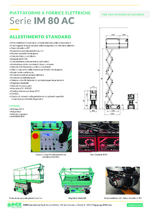 Dizalice na škare na kotačima Imer IM 5980 AC