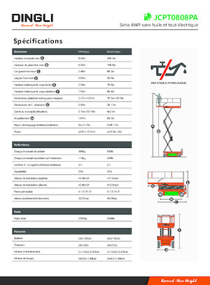 Dizalice na škare na kotačima Dingli JCPT0808PA