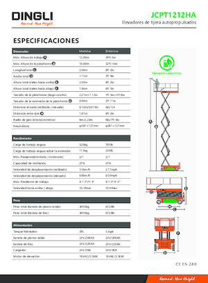 Dizalice na škare na kotačima Dingli JCPT1212HA