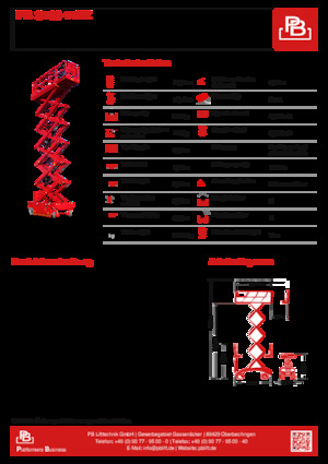 Dizalice na škare na kotačima PB PB S160-14EZ