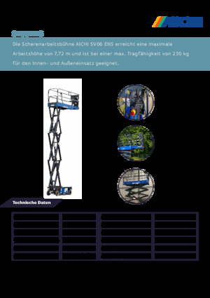 Dizalice na škare na kotačima Aichi SV06ENS