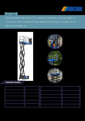 Dizalice na škare na kotačima Aichi SV06ENS