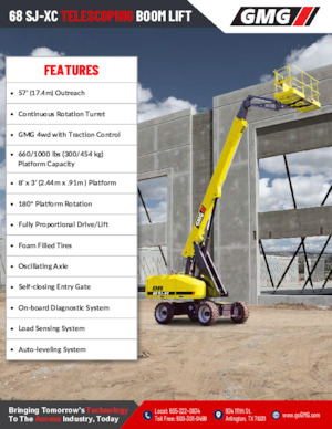 Teleskopska podizna platforma na gusjenicama GMG 68 SJ-XC 