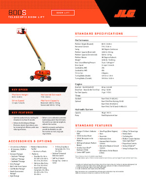 Teleskopska podizna platforma na gusjenicama JLG 800S