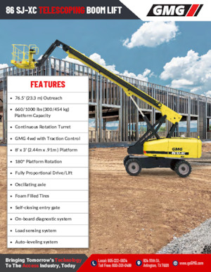 Teleskopska podizna platforma na gusjenicama GMG 86 SJ-XC