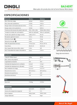 Teleskopska podizna platforma na gusjenicama Dingli BA24ERT