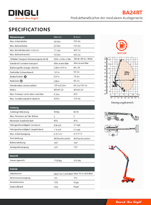 Teleskopska podizna platforma na gusjenicama Dingli BA24RT