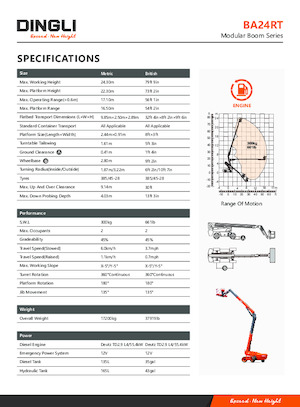 Teleskopska podizna platforma na gusjenicama Dingli BA24RT