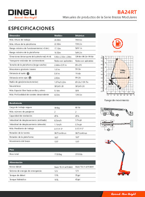 Teleskopska podizna platforma na gusjenicama Dingli BA24RT