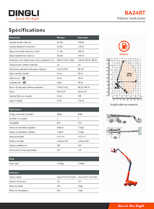 Teleskopska podizna platforma na gusjenicama Dingli BA24RT