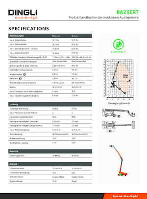 Teleskopska podizna platforma na gusjenicama Dingli BA28ERT