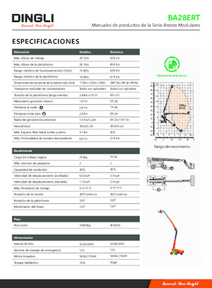 Teleskopska podizna platforma na gusjenicama Dingli BA28ERT