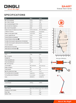 Teleskopska podizna platforma na gusjenicama Dingli BA44RT