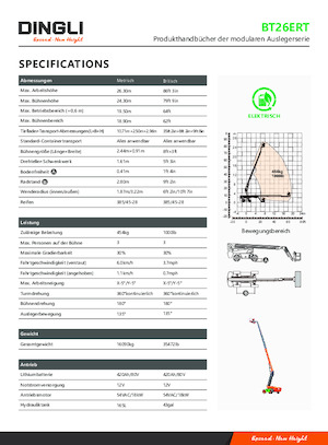 Teleskopska podizna platforma na gusjenicama Dingli BT26ERT