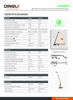 Teleskopska podizna platforma na gusjenicama Dingli BT26ERT