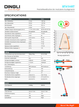 Teleskopska podizna platforma na gusjenicama Dingli BT41HRT
