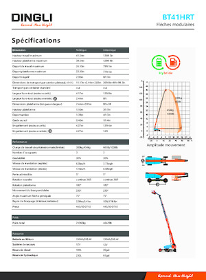 Teleskopska podizna platforma na gusjenicama Dingli BT41HRT