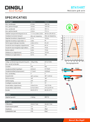 Teleskopska podizna platforma na gusjenicama Dingli BT41HRT